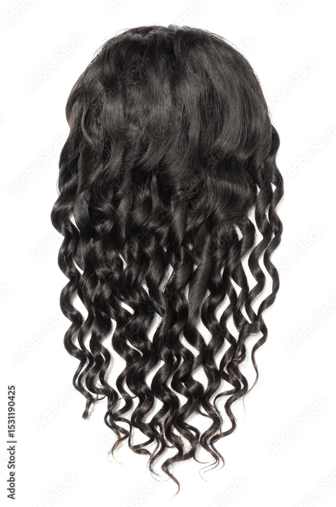 Fototapeta premium loose deep wave black human hair weaves wigs 