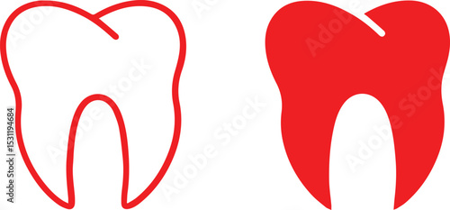 tooth, dental icon, simple blue illustration, minimalist, monochrome, flat design