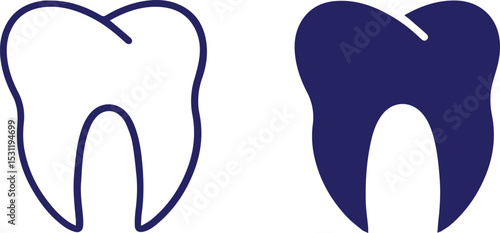 tooth, dental icon, simple blue illustration, minimalist, monochrome, flat design tooth, dental, dentistry