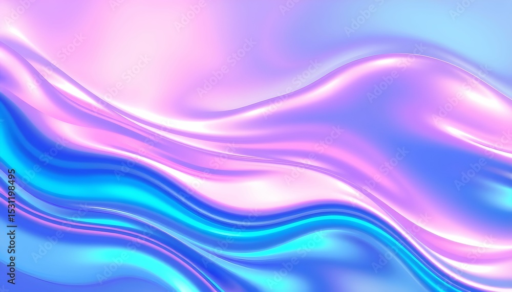 Fototapeta premium Abstract, flowing, iridescent background with soft, blended colors and graceful curves.