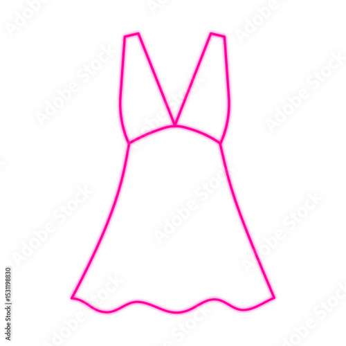 neon red dress icon
