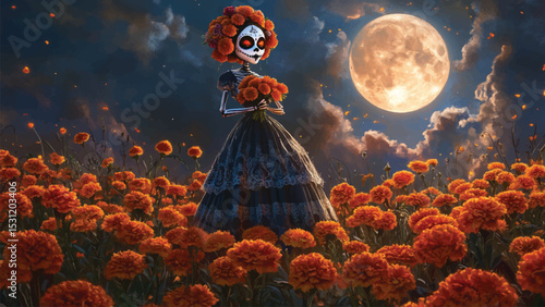 Day of the Death Illustration for social media post