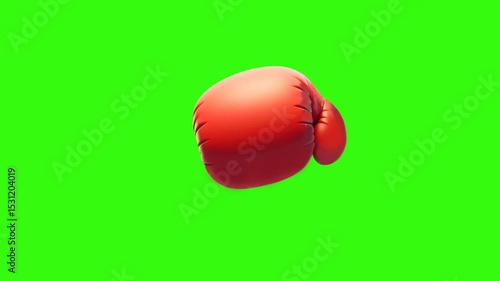 random moving boxing gloves on green screen
