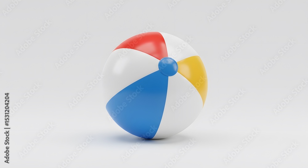 Fototapeta premium Colorful Beach Ball Summer Fun Inflatable Toy