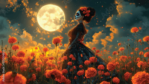 Day of the Death Illustration for social media post