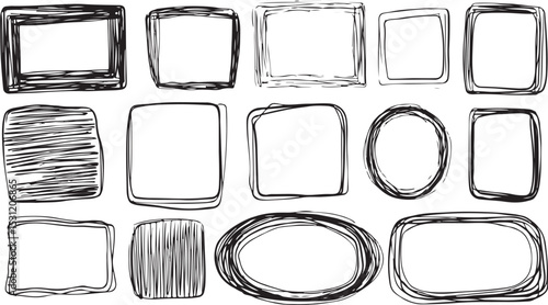 Grunge frame collecton. Grounge border set.  Set of frame border line page vector vintage simple vertical