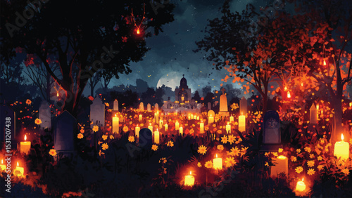 Day of the Death Illustration for social media post