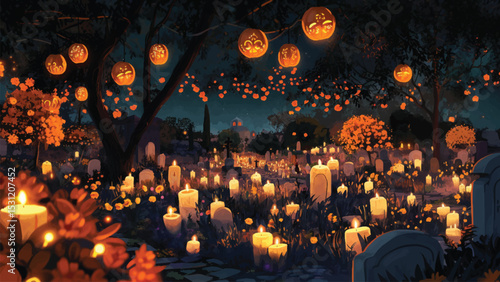 Day of the Death Illustration for social media post