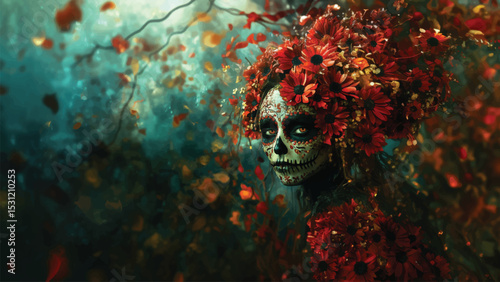 Day of the Death Illustration for social media post