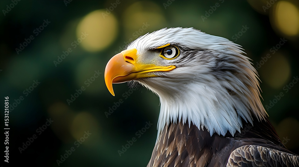 Obraz premium Close-up of an eagle's head and neck.