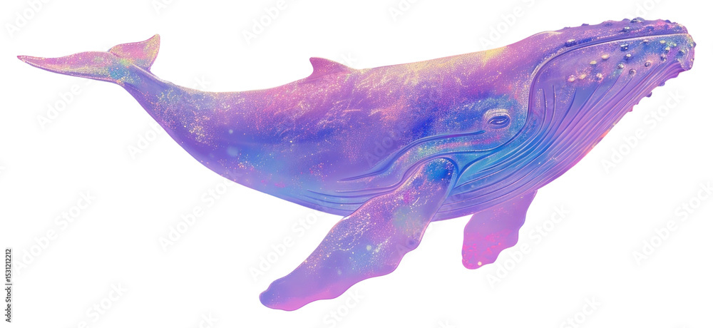 Fototapeta premium PNG Whale animal mammal purple.