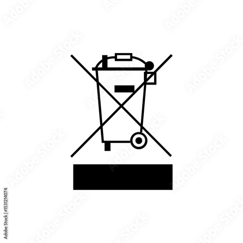 WEEE ICON VECTOR SIGN