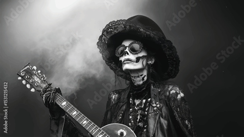 Day of the Death Illustration for social media post