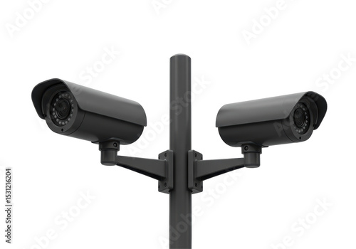 Isolated Surveillance Camera Security System on a Pole