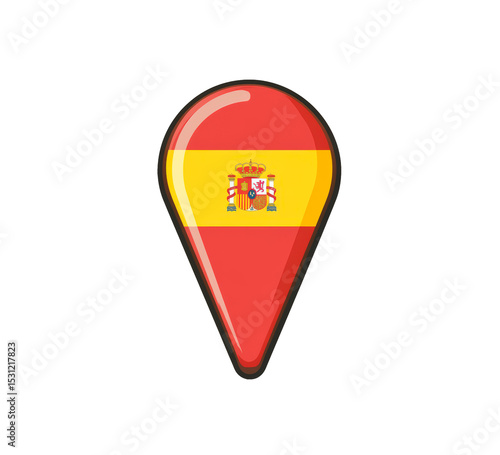 Spanish flag map marker icon on transparent background, PNG Free Download Spanish flag map marker icon on transparent background, PNG - GFXLoad