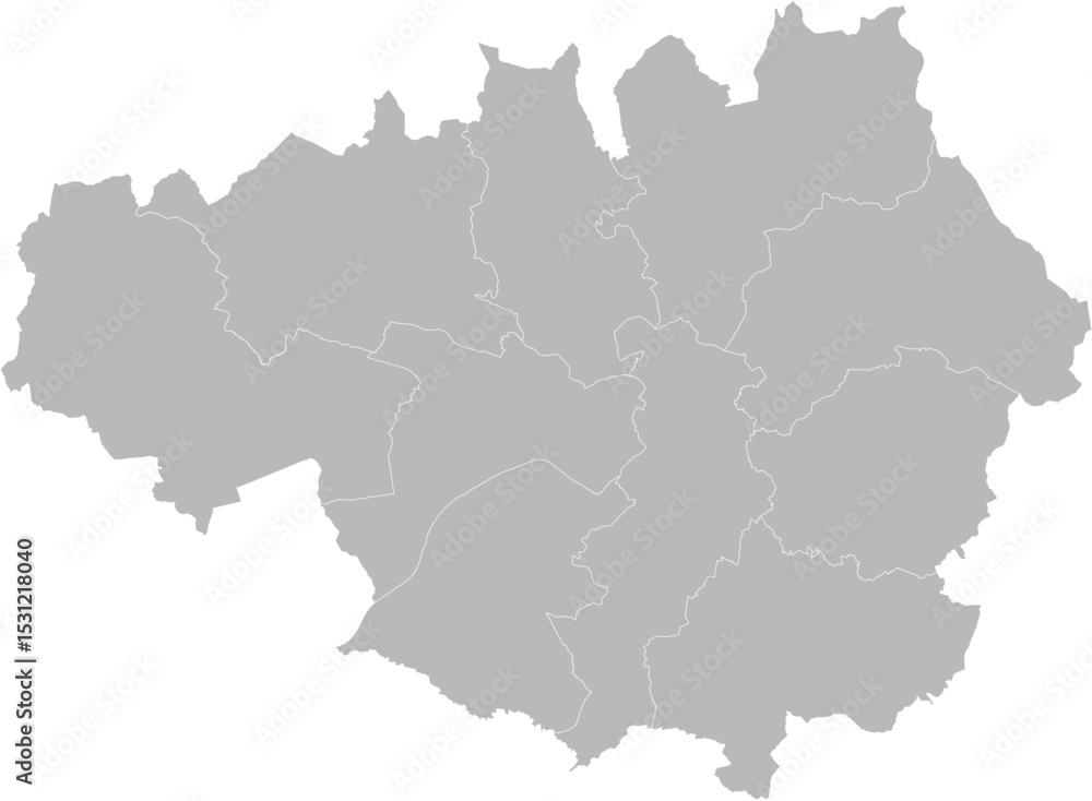Greater Manchester, United Kingdom – administrative vector map with borough boundaries (Web Mercator projection, PPT-compatible & fully editable) Greater Manchester, United Kingdom – administrative vector map with borough boundaries (Web Mercator projection, PPT-compatible & fully editable)