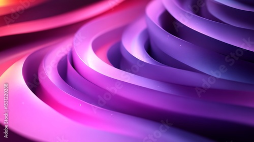 Abstract, vibrant curves in gradient colors