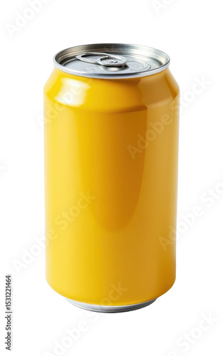 individual tropical fruit soda can on a white background, in a minimalist style, with simple lines, no shadow, pure lighting, high resolution