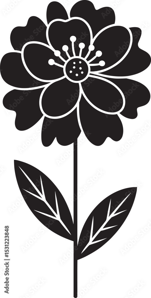 Fototapeta premium black and white flower