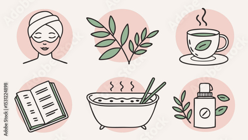 Relaxing Spa Day Herbal Tea, Essential Oils, and Tranquil Moments