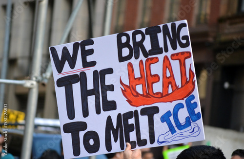 Anti-ICE protest in New York City.