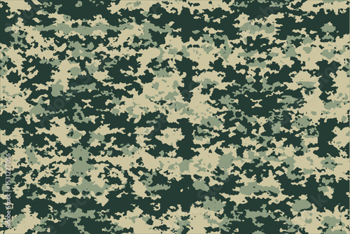 Army Camouflage Pattern.Professional seamless pixel summer camouflage for your production or design. Vector illustration.
