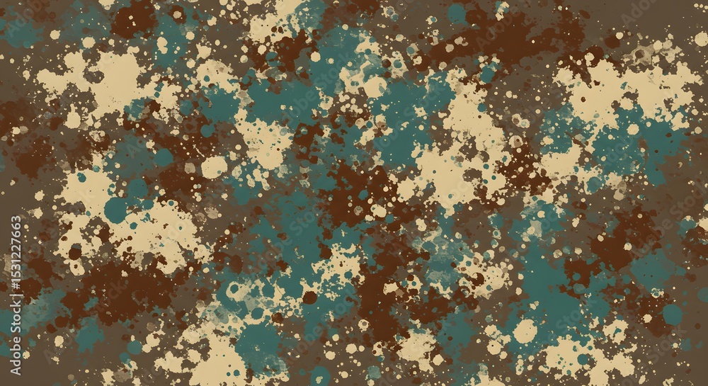 Abstract Splatter Paint Texture Brown, Beige, Teal Digital Background Abstract Splatter Paint Texture Brown, Beige, Teal Digital Background