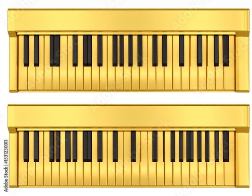 Golden Piano Keys