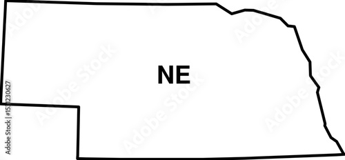 map of Nebraska state usa