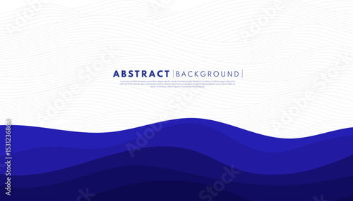 Abstract blue wave background. Blue water wave line deep sea pattern background.