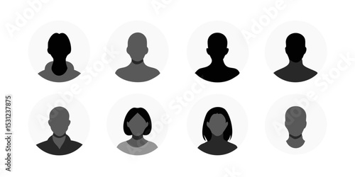 3D rendered illustration set of human body, skull, and skin silhouettes, icons, and avatars