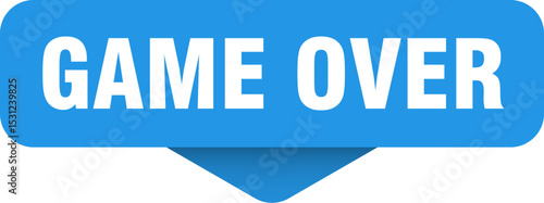 game over sticker. game over sign on transparent background