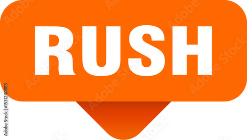 rush sticker. rush sign on transparent background