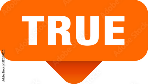 true sticker. true sign on transparent background