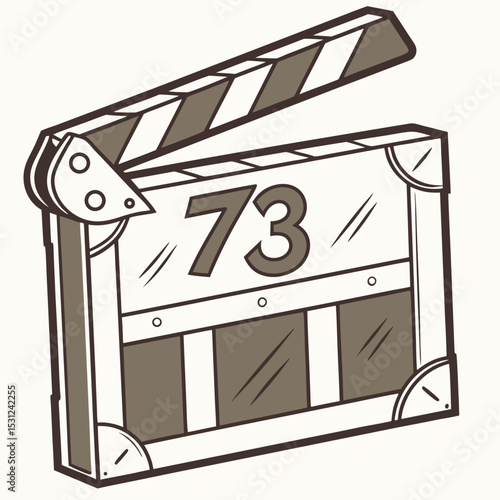 movie clapper board isolated