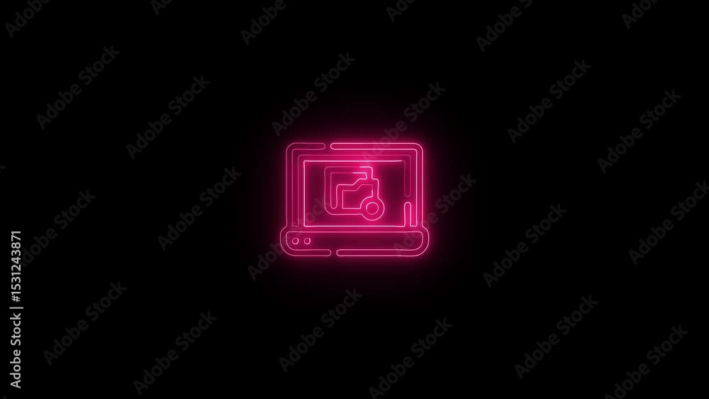 Alert System Icon HD Video black background Alert System Icon HD Video black background