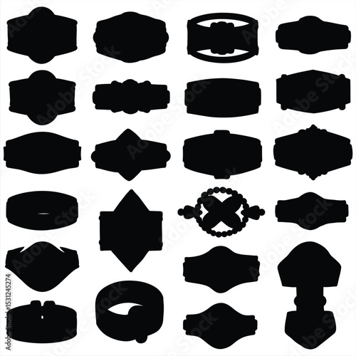 Stylish Wristband & Bracelet Collection: Modern Flat Design Armbands, Leather & Buckle Accessories, Contemporary Wearable Tech & Fashion Elements Set