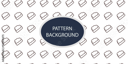 handrawn outline art sushi kawaii pattern ackground design