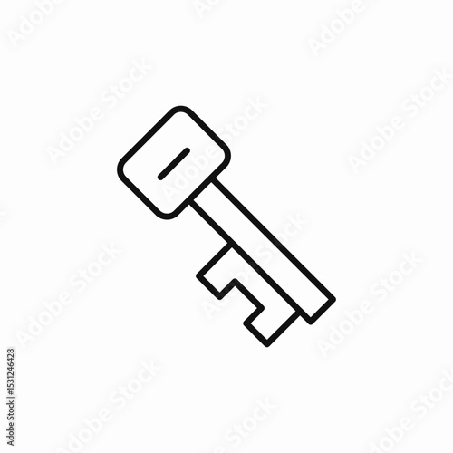 key unlock icon sign vector