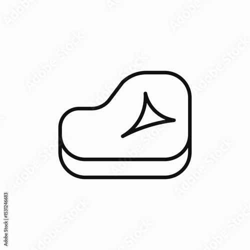 meat piece icon sign vector