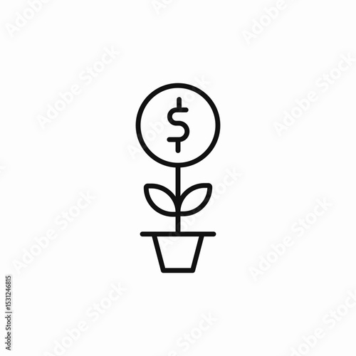money plant icon sign vector