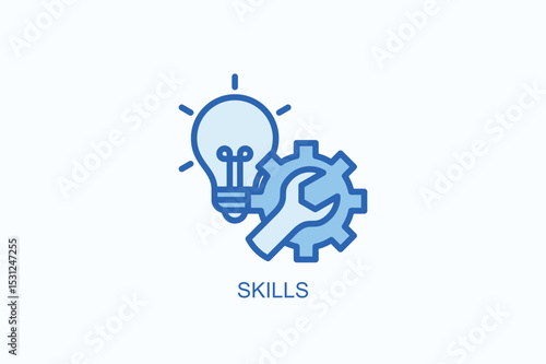 Skills Icon Or Logo Isolated Vector Illustration