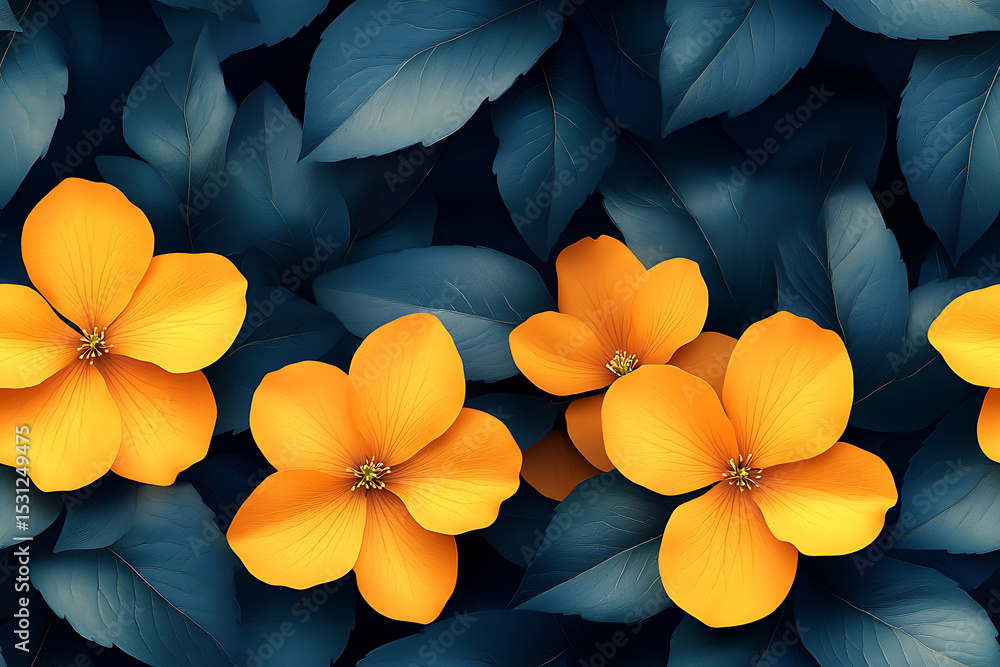 Obraz premium Jessamine Minimalist seamless pattern background vector, cute plants graphic