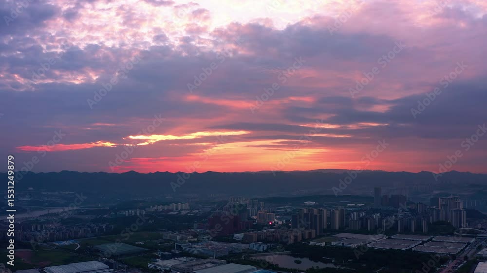Aerial View of Natural Majestic Sunset with Fiery Clouds 4K UHD
Aerial View of Natural Majestic Sunset with Fiery Clouds 4K UHD