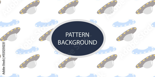 planet and solar system doodles pattern background