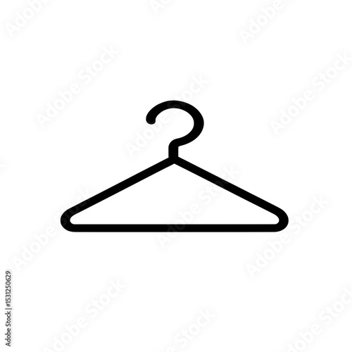 Cloth hanger icon in flat vector style for fashion, laundry, and wardrobe apps