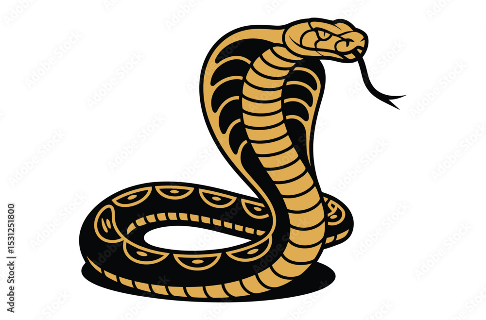 Fototapeta premium vector illustration of a cartoon snake