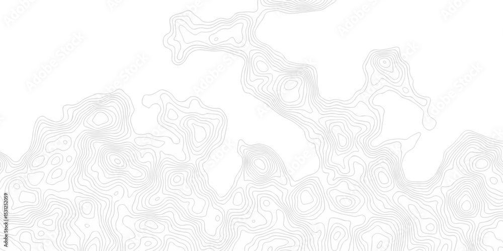 Fototapeta premium Vector geographic contour map. Topography map background. Black and white wave Seamless line. Topography relief. White wave paper curved abstract. Topographic map patterns, topography line map.