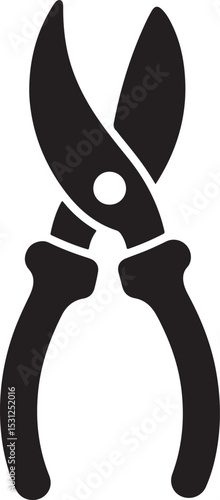 Pruning shears silhouette icon vector, pruning shears icon, perfect for pruning shears logos and icons vector 