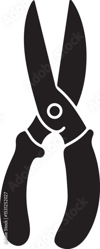 Pruning shears silhouette icon vector, pruning shears icon, perfect for pruning shears logos and icons vector 